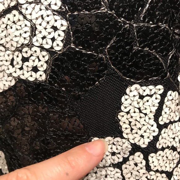 Sequins Mermaid Beads print Formal Evening bodice Train Prom Wedding Vintage y2k - Picture 12 of 12